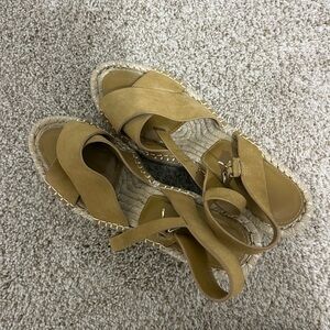 Zara Tan Espadrille Wedge Sandals